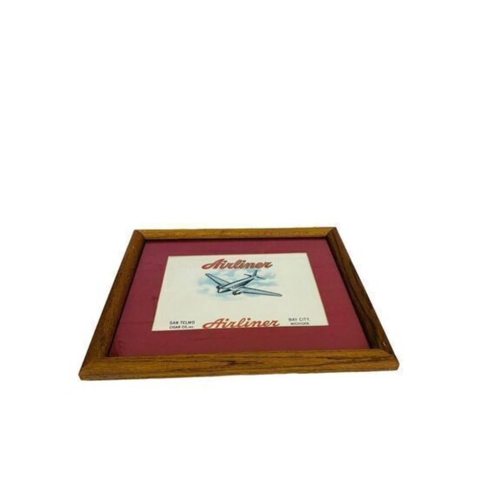 Aviation Airliner Original Cigar Label Bay City MI San Telmo Cigar Co. Embossed - Picture 13 of 14